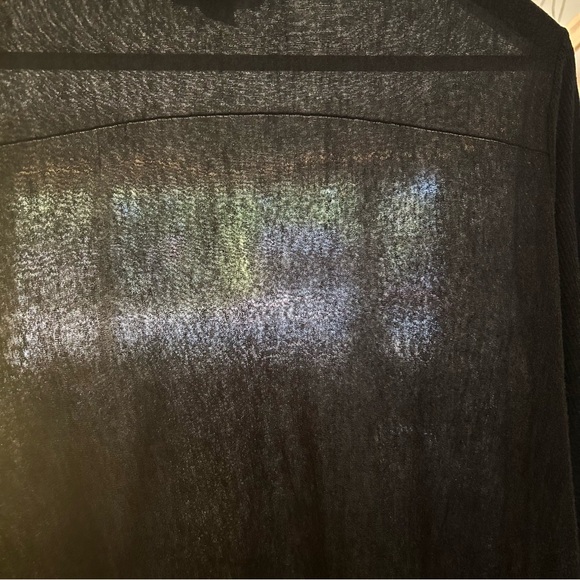 Velvet Graham Spencer Gray 100% Cotton Sheer Turtleneck Long Sleeve Sweater sz M - Picture 9 of 10